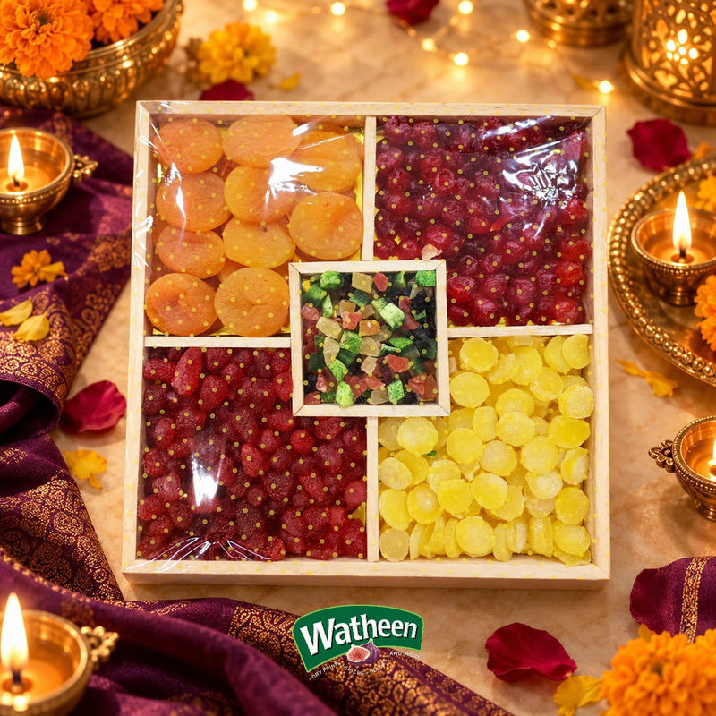 Diwali Special Dry Fruits - Wooden Hamper 5PT | CODE : 1647